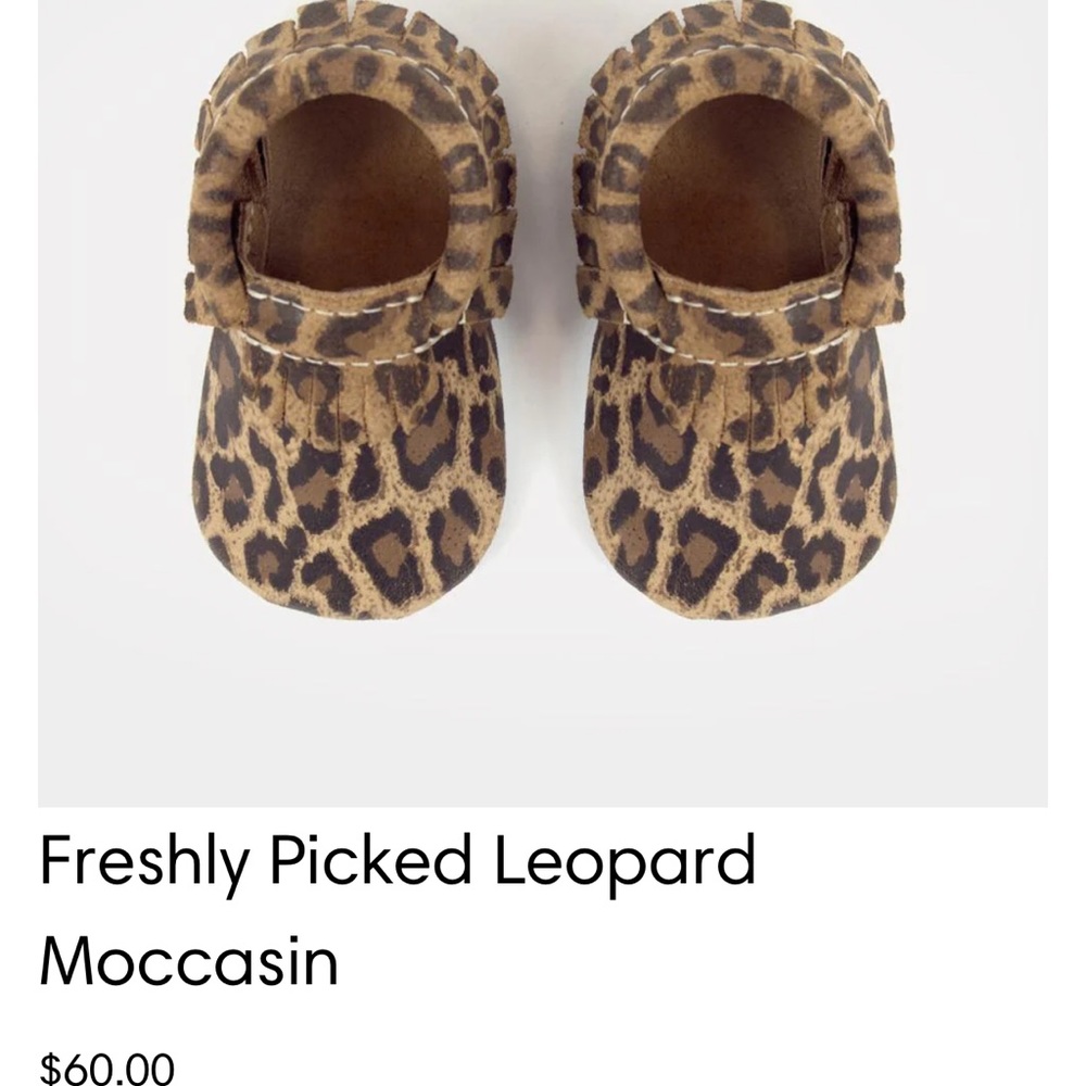 Freshly picked leopard moccasins